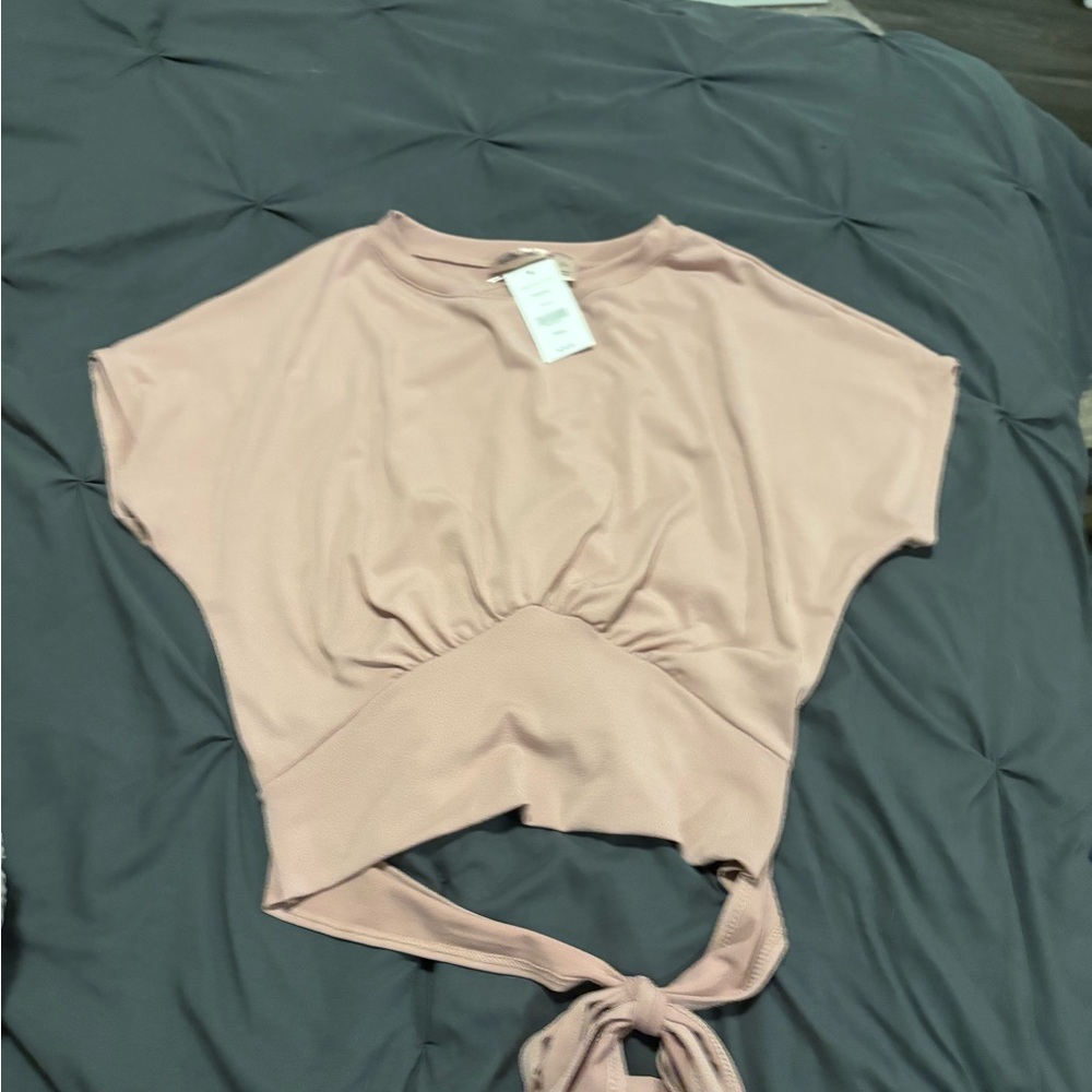 Women's Pink Tie-Back Top